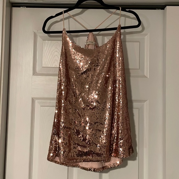 Anna-kaci sequin rose gold top, size XXL - Picture 1 of 5